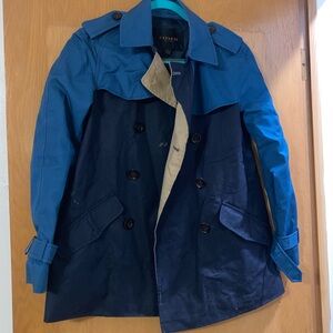 Coach Trench Jacket Blue Rain Coat Small